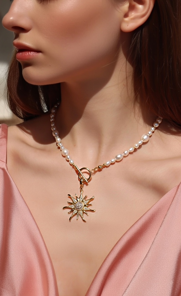 Aurora pearl necklace