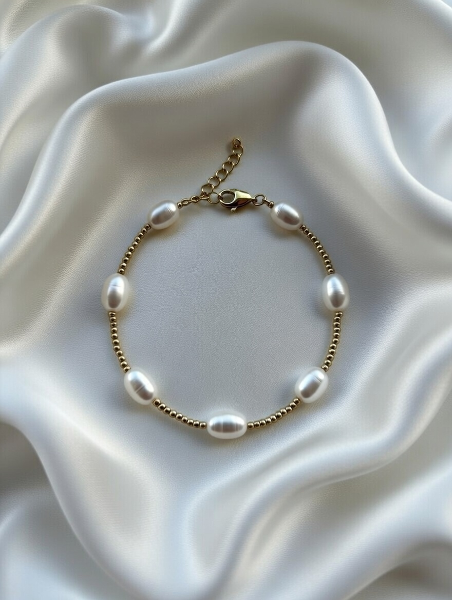 Harmony gold pearl bracelet - Image 2