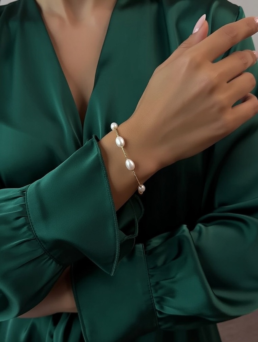 Harmony gold pearl bracelet - Image 3