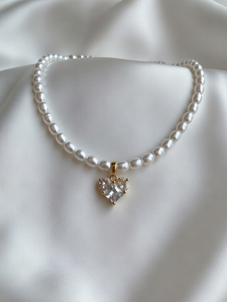 Heart pearl choker - Image 2