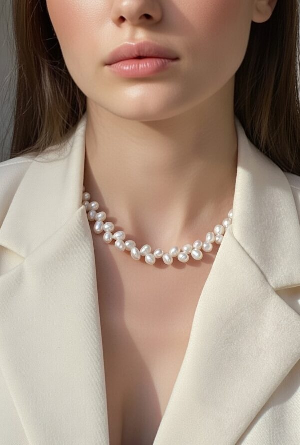 Luminous pearl necklace