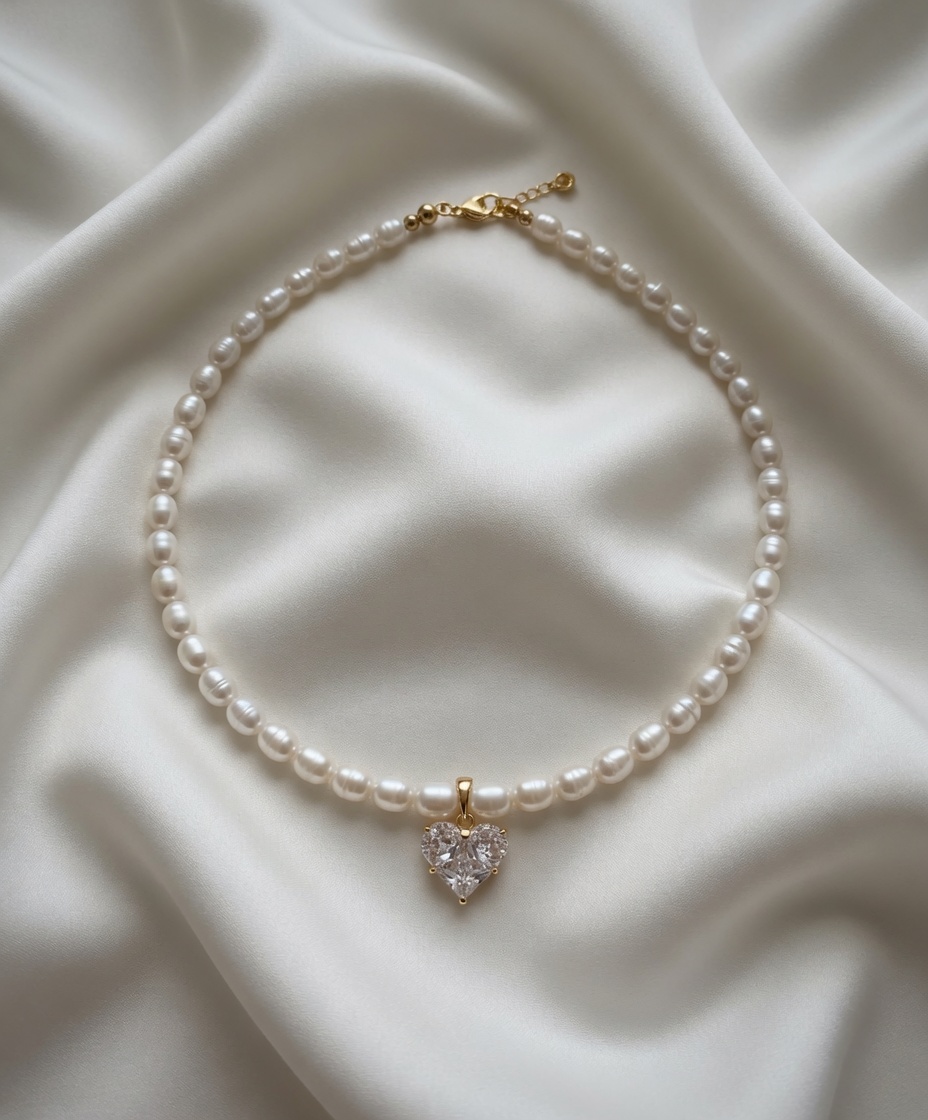 Heart pearl choker - Image 4